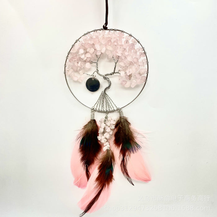 Wholesale Natural Crystal Gravel Tree of Life Dreamcatcher MOQ≥2 JDC-DC-SuYu001