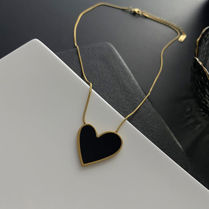 Wholesale Necklaces Titanium Steel Irregular Heart JDC-NE-YanP002