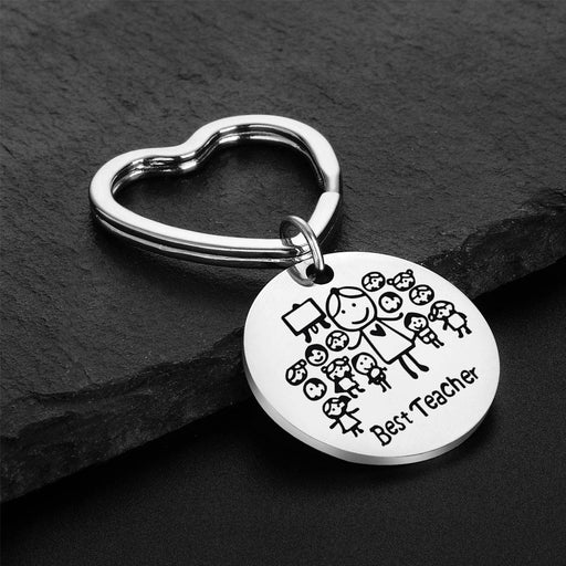 Jewelry WholesaleWholesale metal engraving Teacher's Day gift Graduation keychain MOQ≥2 JDC-KC-ShangQ006 Keychains 上泉 %variant_option1% %variant_option2% %variant_option3%  Factory Price JoyasDeChina Joyas De China