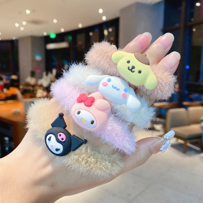 Jewelry WholesaleWholesale kitten puppy rabbit furry hair rope JDC-HS-BL001 Hair Scrunchies 冰澜 %variant_option1% %variant_option2% %variant_option3%  Factory Price JoyasDeChina Joyas De China