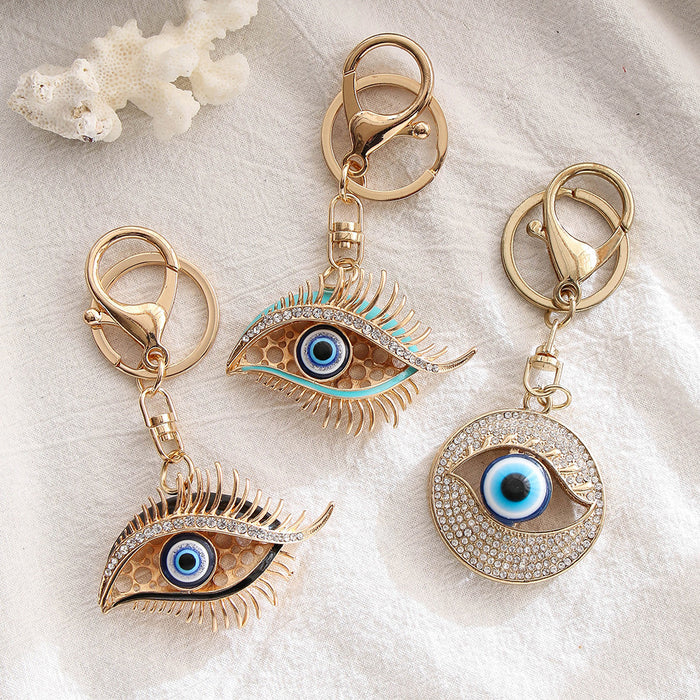 Jewelry WholesaleWholesale creative blue eye devil's eye Rhinestone keychain MOQ≥2 JDC-KC-ChaoK006 Keychains 超凯 %variant_option1% %variant_option2% %variant_option3%  Factory Price JoyasDeChina Joyas De China