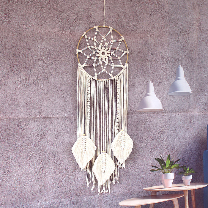 Wholesale ins tapestry cotton rope weave dream catcher home interior MOQ≥2 JDC-DC-CYue002