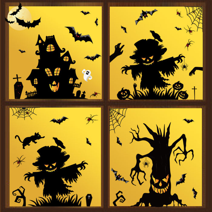 Wholesale stickers electrostatic film shopping mall window horror halloween MOQ≥2 JDC-ST-BOC002