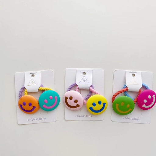 Jewelry WholesaleWholesale contrast big smiley kids hair band JDC-HS-XN001 Hair Scrunchies 小柠 %variant_option1% %variant_option2% %variant_option3%  Factory Price JoyasDeChina Joyas De China