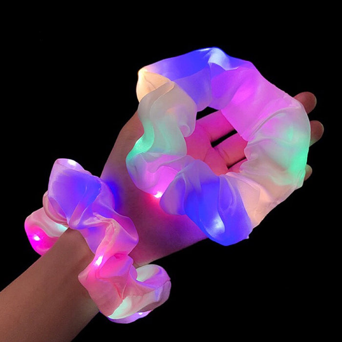 Wholesale luminous large intestine hair ring LED night dance headband JDC-HS-YGe001