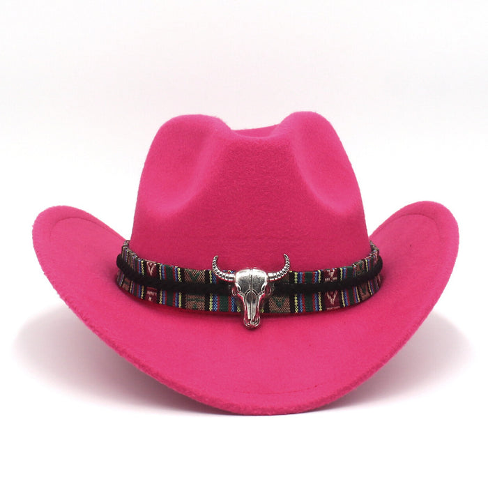 Wholesale Western Cowboy Style Wool Felt Hat Jazz Hat JDC-FH-HanDi003