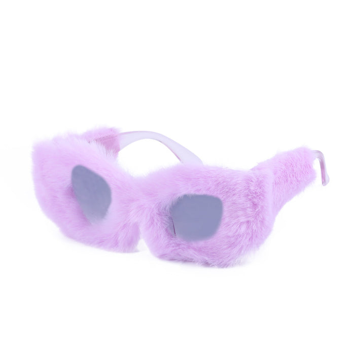 Wholesale Plush Sunglasses Ladies Fashion Cat Eye JDC-SG-LanM016