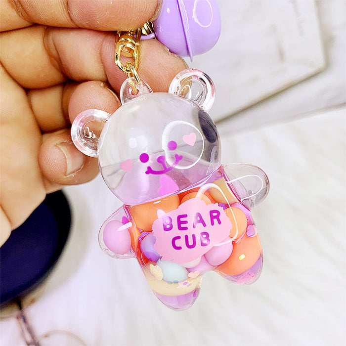 Jewelry WholesaleWholesale cartoon into oil bear acrylic keychain JDC-KC-DMF002 Keychains 迪美菲 %variant_option1% %variant_option2% %variant_option3%  Factory Price JoyasDeChina Joyas De China