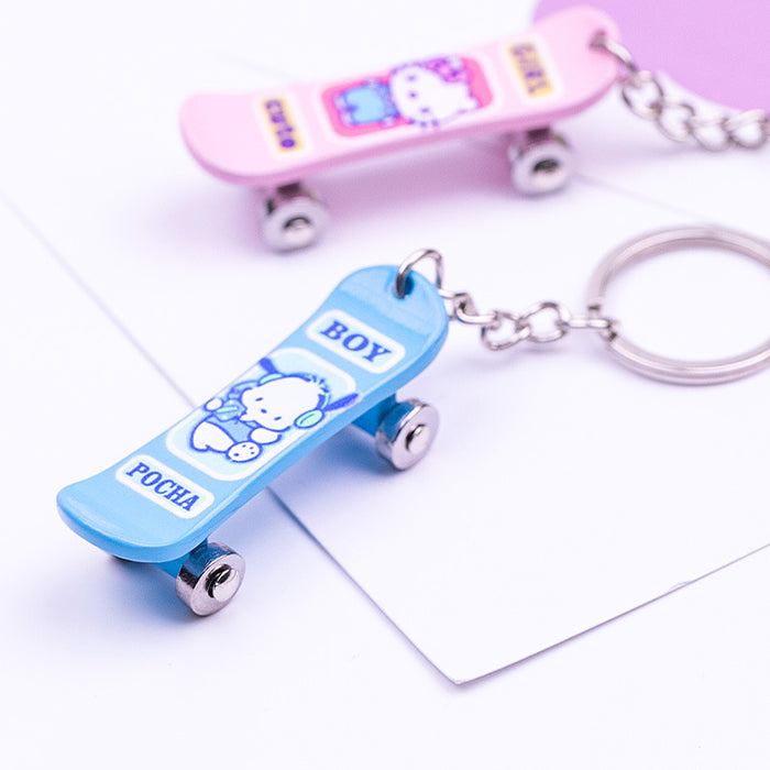 Wholesale Keychains Zinc Alloy Cartoon Cute Skateboard MOQ≥2 JDC-KC-HHY003