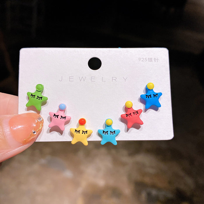 Jewelry WholesaleWholesale color bear daisy flower flower alloy stud earrings MOQ≥2 JDC-ES-XiaY003 Earrings 夏樱 %variant_option1% %variant_option2% %variant_option3%  Factory Price JoyasDeChina Joyas De China