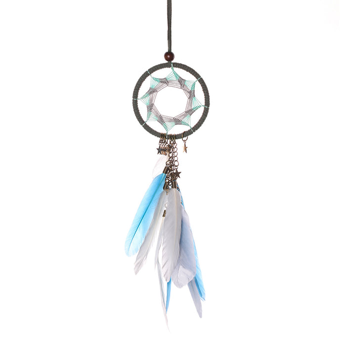 Wholesale Feather Dreamcatcher Ornament Woven Car Hanging  MOQ≥2 JDC-DC-RXin016