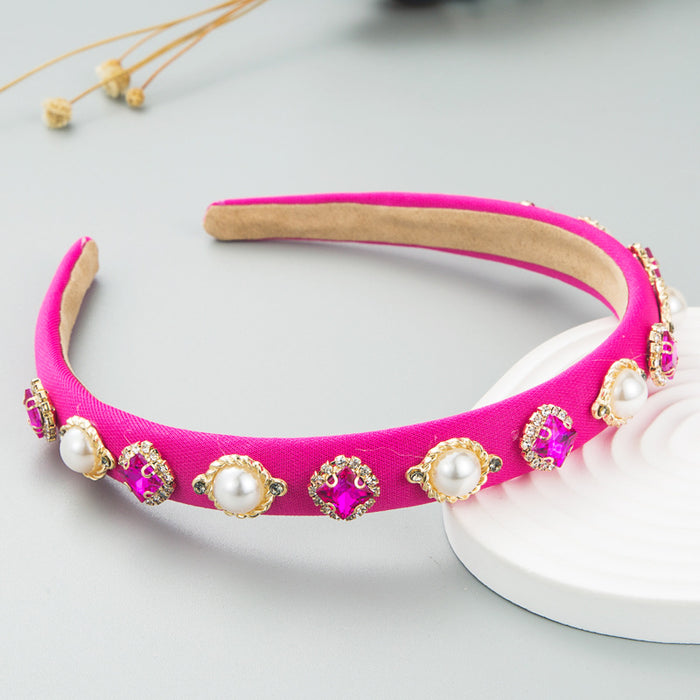 Jewelry WholesaleWholesale Pearl Baroque Thin Sponge Thin Edge Bright Color Headband JDC-HD-Hemin008 Headband 和鸣 %variant_option1% %variant_option2% %variant_option3%  Factory Price JoyasDeChina Joyas De China