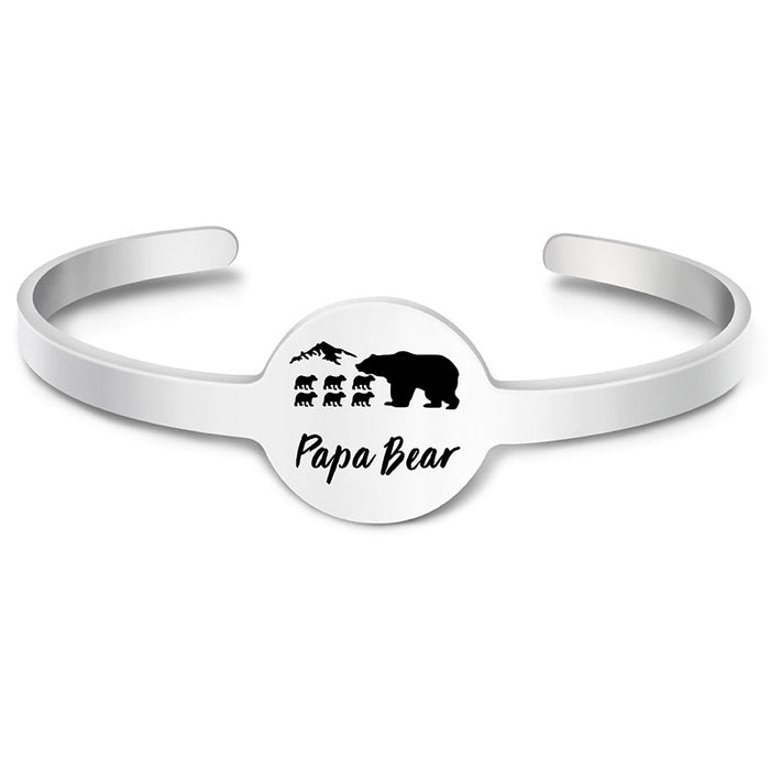 Jewelry WholesaleWholesale stainless steel father's day bear titanium steel bracelet JDC-BT-ganggu007 Bracelet 钢古 %variant_option1% %variant_option2% %variant_option3%  Factory Price JoyasDeChina Joyas De China