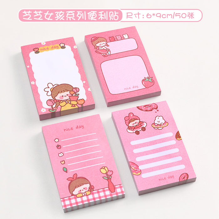 Wholesale Sticky Notes Cartoon Bray Rabbit Student Post-it Notes MOQ≥2 JDC-ST-dichen007