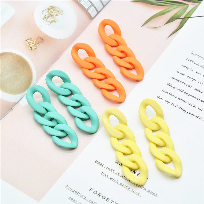 Jewelry WholesaleWholesale S925 silver needle short acrylic contrast small earrings JDC-ES-XC347 Earrings 夏晨 %variant_option1% %variant_option2% %variant_option3%  Factory Price JoyasDeChina Joyas De China