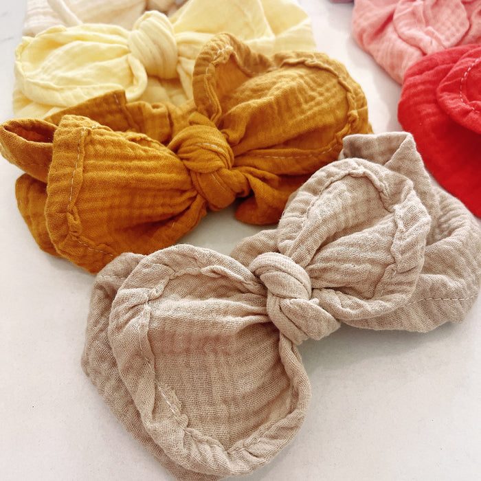 Wholesale Headband Gauze Kids Knotted Stretch Big Butterfly JDC-HD-DanN003