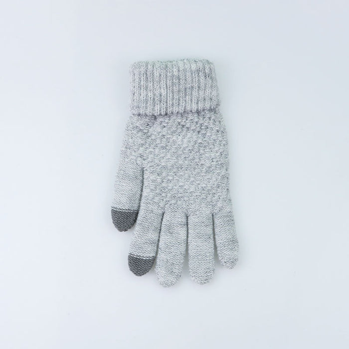 Wholesale Gloves Acrylic Thick Knit Warm Touch Screen JDC-GS-HaiL012