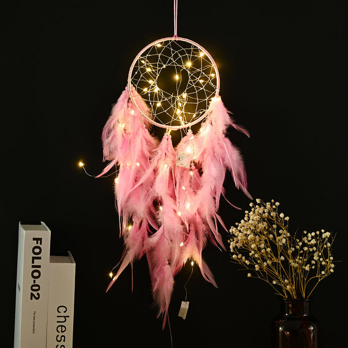 Wholesale fairy feather dream catcher diy handmade ornaments MOQ≥2 JDC-DC-JunX014