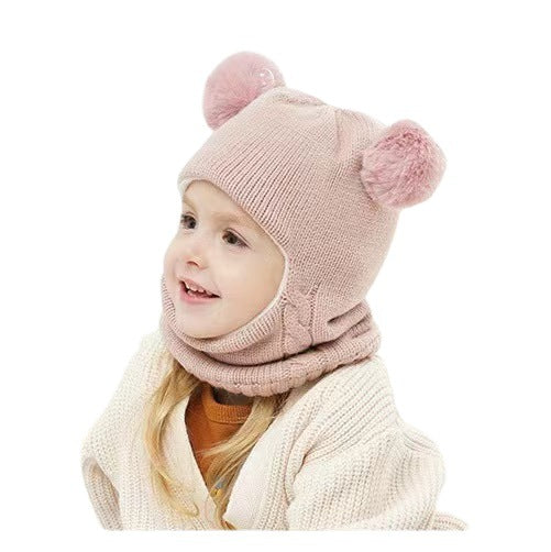 Wholesale Hat Cotton Winter Warm Face Mask Hat Bib One JDC-FH-GSGM004