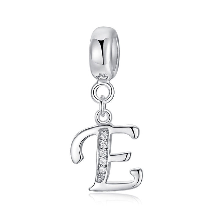 Wholesale 26 English letter pendants sterling silver diy accessories JDC-CS-YZC002