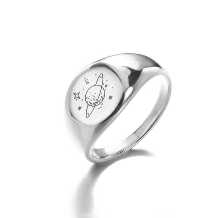 Wholesale Ring Butterfly Bee Moon Universe Stainless Steel  JDC-RS-MJ007