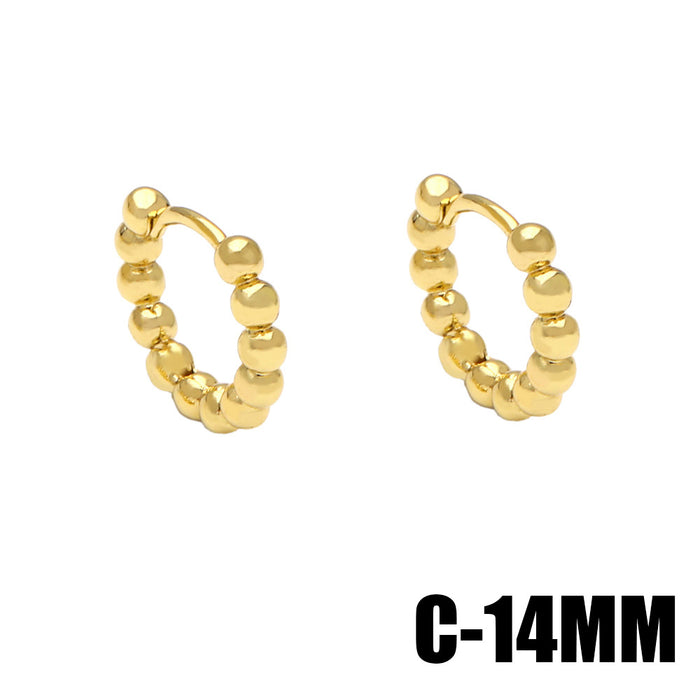 Wholesale Earrings Copper Plated 18K Gold Zircon JDC-PREMAS-ES-003