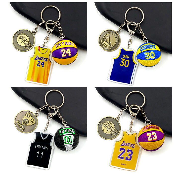 Wholesale Lakers Kobe James Curry Jersey Keychain  MOQ≥2 JDC-KC-MMX001