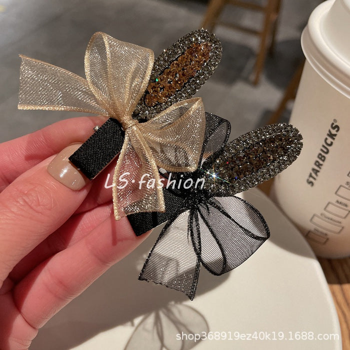 Jewelry WholesaleWholesale bow diamond bangs side hairpin JDC-HC-LiS002 Hair Clips 栎尚 %variant_option1% %variant_option2% %variant_option3%  Factory Price JoyasDeChina Joyas De China