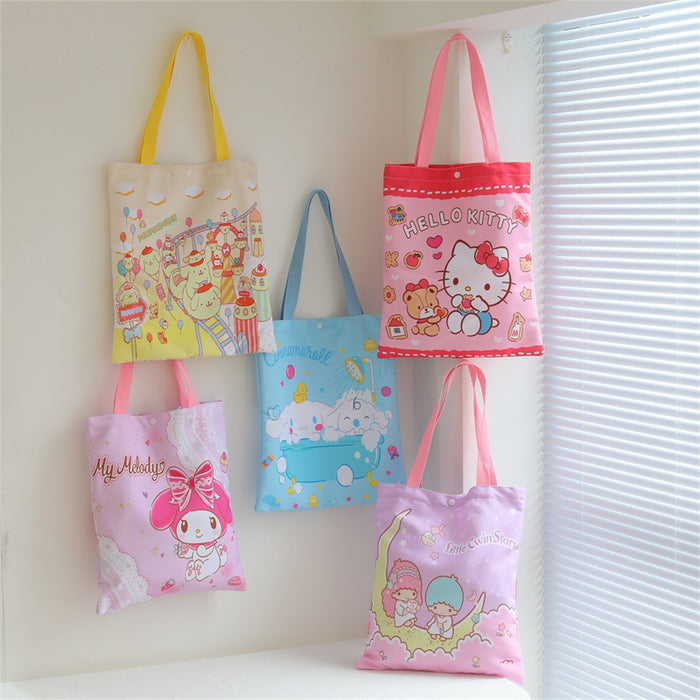 Wholesale Storage Bag Canvas Cartoon Shopping Bag MQO≥2 JDC-SB-QLY002