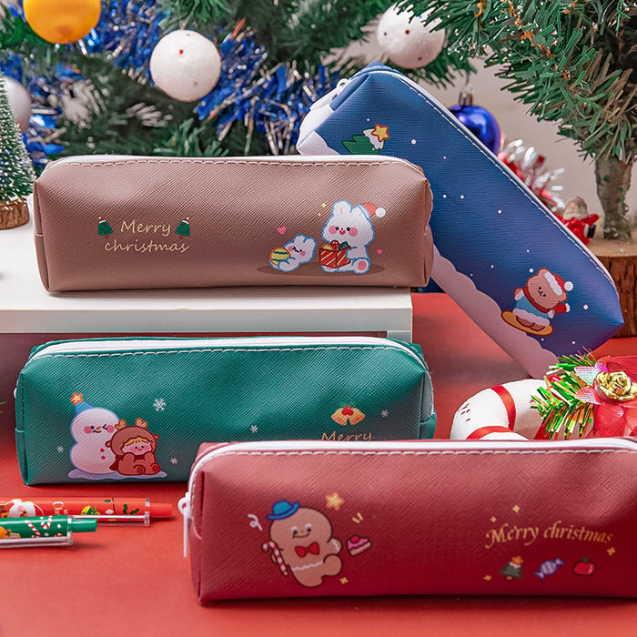 Wholesale pencil case cloth christmas cartoon MOQ≥2 JDC-PB-dichen001