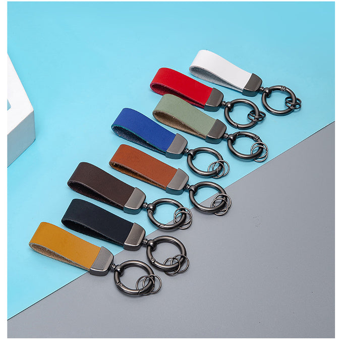 Wholesale Keychains PU Leather Car Simple Solid Color JDC-KC-XingR004