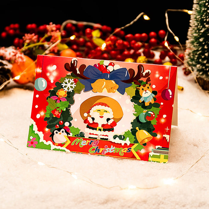 Wholesale Greeting Cards Christmas Greeting Cards Creative Crystal MOQ≥10 JDC-GC-YiHONG004