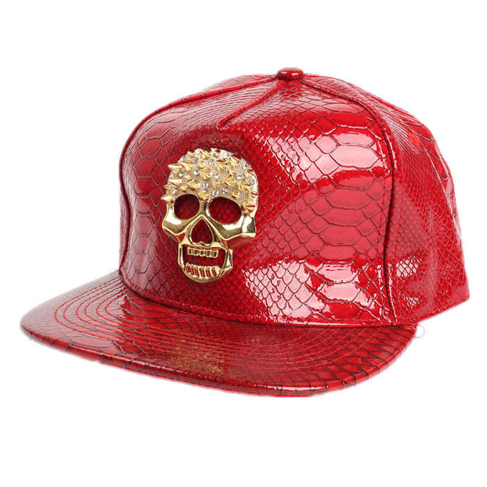 Wholesale Crocodile Pattern PU Leather Baseball Cap Hip Hop Skull JDC-FH-LLan003