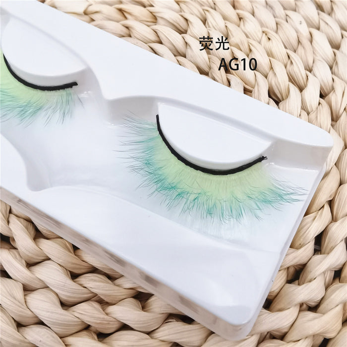 Wholesale Gradient Color Imitation Mink False Eyelashes Single Pair Pack MOQ≥3 JDC-EY-ZXin004