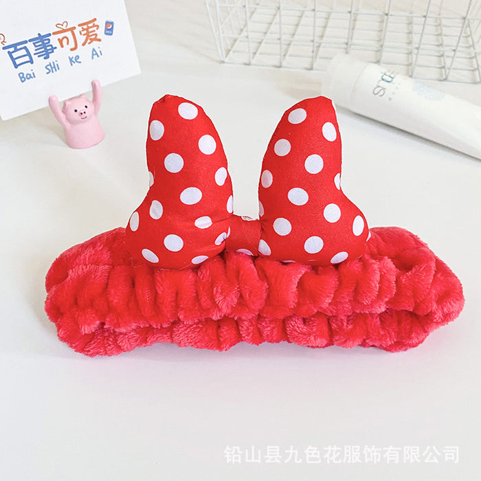 Wholesale Cartoon Cute Polka Dot Oversized Butterfly End Hairband JDC-HD-JSH002