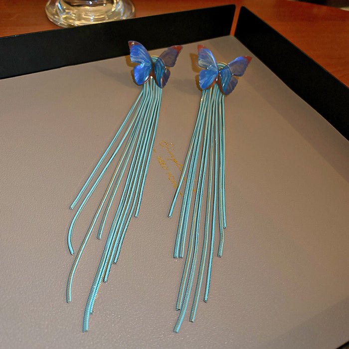 Wholesale Earrings Acrylic Beads Butterfly Beads Tassels JDC-ES-FengM092