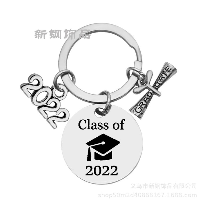 Jewelry WholesaleWholesale Graduation Season Stainless Steel Keychain MOQ≥2 JDC-KC-GangGu039 Keychains 钢古 %variant_option1% %variant_option2% %variant_option3%  Factory Price JoyasDeChina Joyas De China