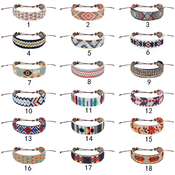 Wholesale Bracelet Fabric Bohemian Art Bracelet MOQ≥3 JDC-BT-RonH001