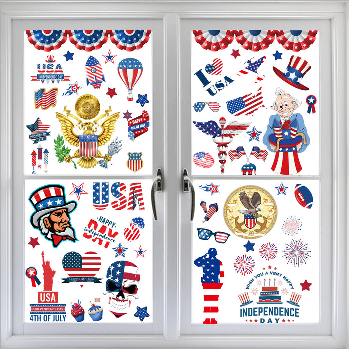 Wholesale 4th of July Independence Day PVC Sticker Static Window Sticker JDC-ST-SSuo001