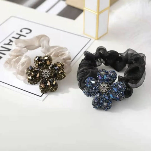 Jewelry WholesaleWholesale rhinestone snowflake eugen yarn coarse leather band JDC-HS-DouY009 Hair Scrunchies 豆毓 %variant_option1% %variant_option2% %variant_option3%  Factory Price JoyasDeChina Joyas De China