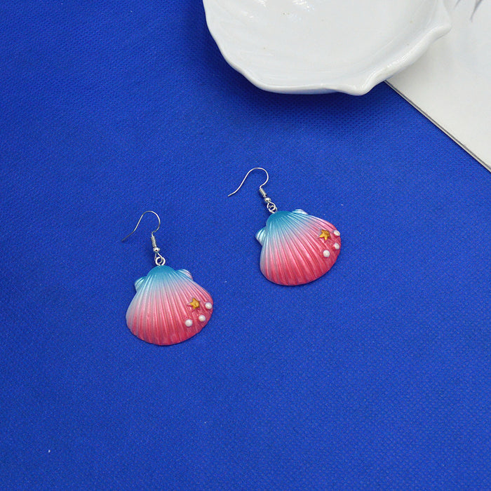 Jewelry WholesaleWholesale Color Simulation Shell Metal Resin Earrings JDC-ES-XNuo009 Earrings 协诺 %variant_option1% %variant_option2% %variant_option3%  Factory Price JoyasDeChina Joyas De China