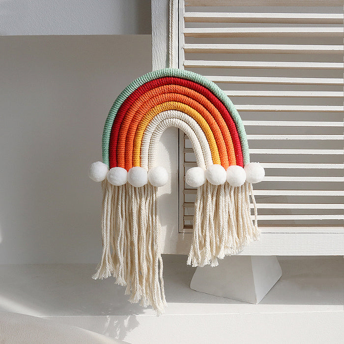 Wholesale INS rainbow pendant children's room decoration braided tassel JDC-DC-RXin009