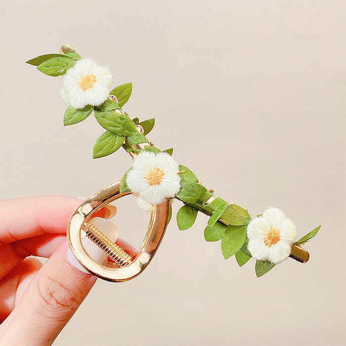 Wholesale Summer Breath Flower Metal Grab Clip JDC-HC-I397