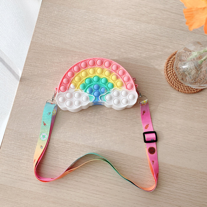 Jewelry WholesaleWholesale rainbow cloud zero wallet toys student soft silicone JDC-FT-XuYe007 fidgets toy 旭业 %variant_option1% %variant_option2% %variant_option3%  Factory Price JoyasDeChina Joyas De China