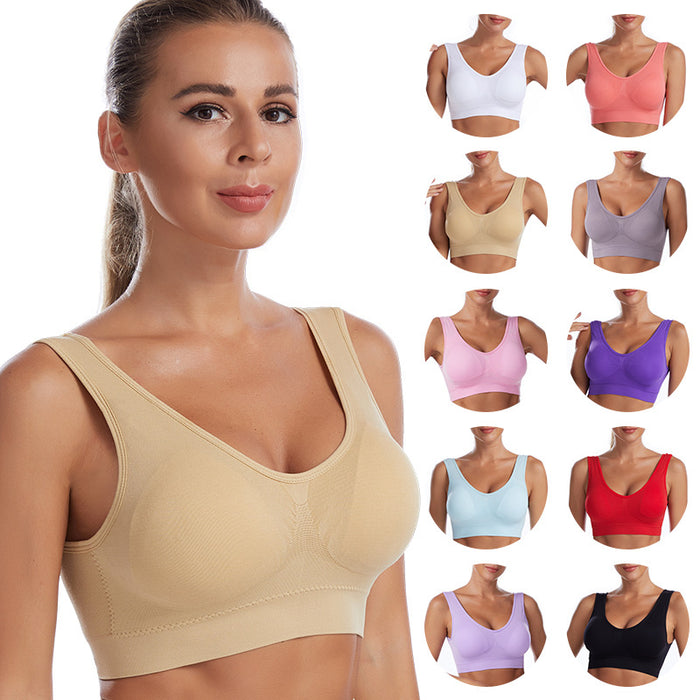 Wholesale Nylon Sports Bra Push Up Plus Size Bra No Steel Rings JDC-BRA-SDiao001