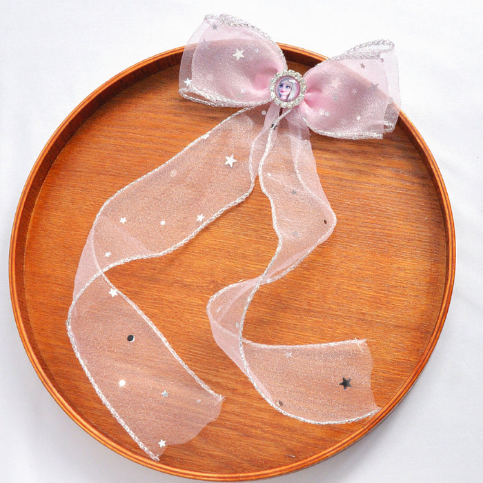 Wholesale hairpin yarn material children's bow ribbon JDC-HC-LLJ004