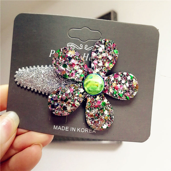 Jewelry WholesaleWholesale five petal flower hair accessories little girl cute children hair clip JDC-HC-Manlun002 Hair Clips 漫沦 %variant_option1% %variant_option2% %variant_option3%  Factory Price JoyasDeChina Joyas De China