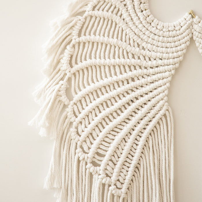 Wholesale Pure Cotton Hand Woven Angel Wings Woven Pendant MOQ≥2 JDC-DC-RXin005