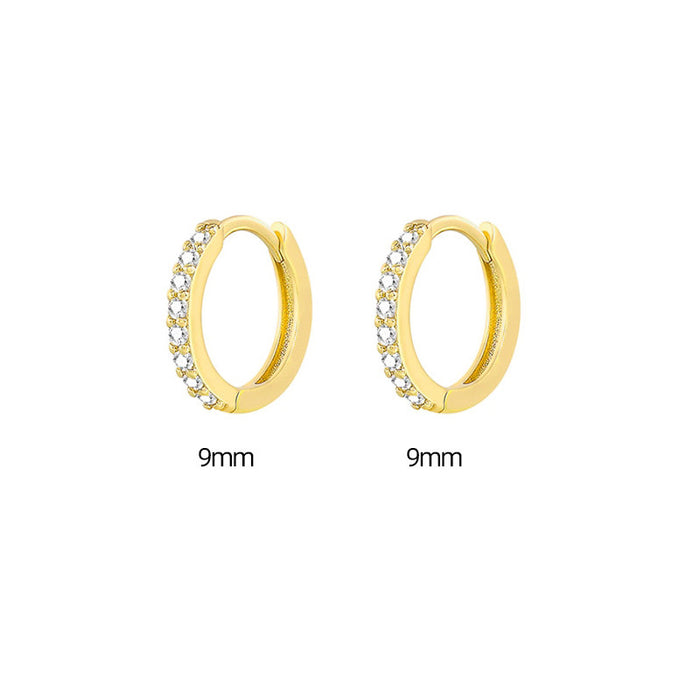 Jewelry WholesaleWholesale row drill zircon round earrings JDC-ES-Caos012 Earrings 曹适 %variant_option1% %variant_option2% %variant_option3%  Factory Price JoyasDeChina Joyas De China