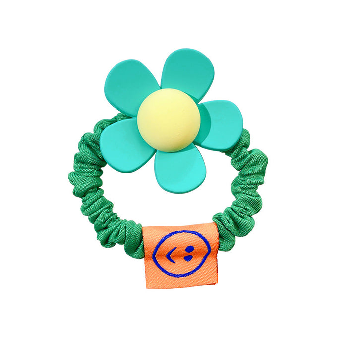 Jewelry WholesaleWholesale large flower hair ring sweet and cute smiley JDC-HS-I412 Hair Scrunchies 溪南 %variant_option1% %variant_option2% %variant_option3%  Factory Price JoyasDeChina Joyas De China